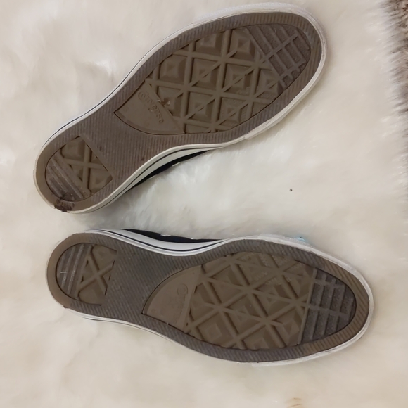 Converse All-Star Black and Teal Sneakers size 8 - Picture 4 of 4